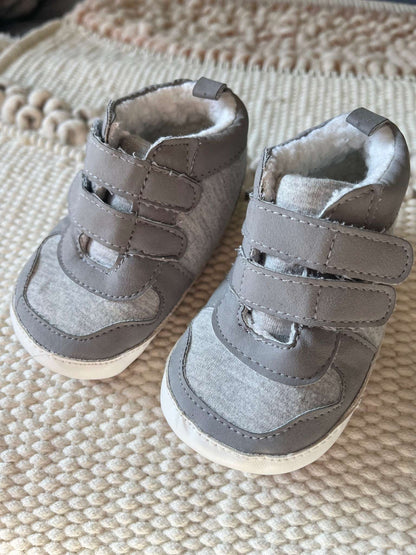 Carters Grey Baby Sneakers - 6-9 months, Shoes 3 (Baby: 0-12 mth)