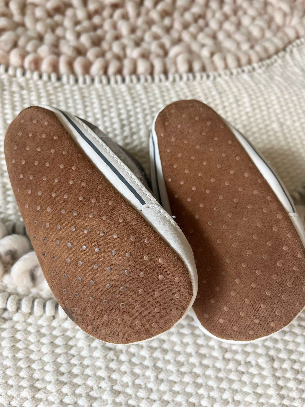 Carters Grey Baby Sneakers - 6-9 months, Shoes 3 (Baby: 0-12 mth)