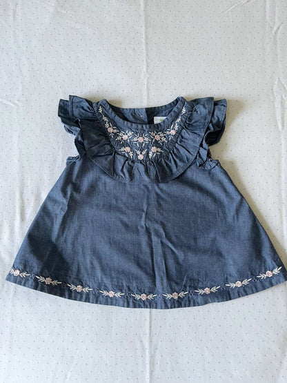 Emma's Garden Floral Embroidered Dress - Baby Girl 12 months, Kids 12 Month (9-12M)