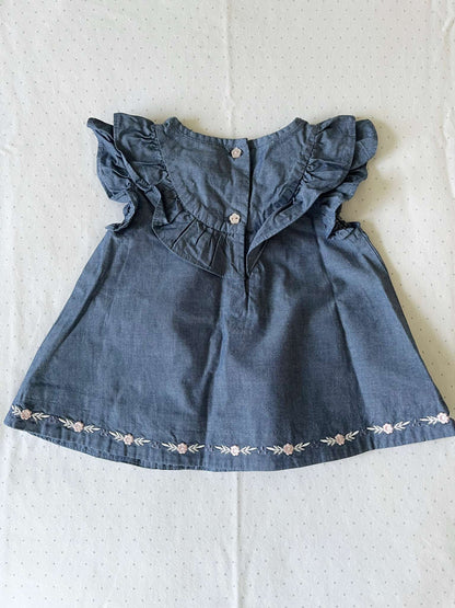 Emma's Garden Floral Embroidered Dress - Baby Girl 12 months, Kids 12 Month (9-12M)