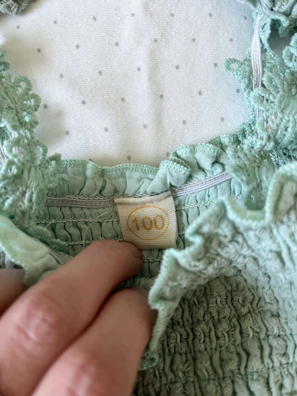Adorable Turquoise Romper Dress - Baby Girl 6 months, Kids 6 Month (3-6M)