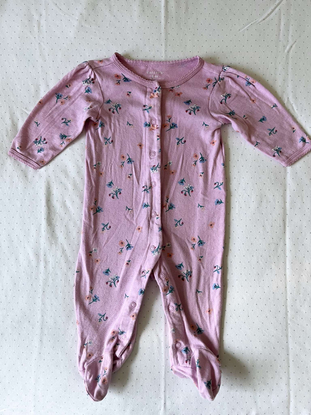 Carter's Floral Onesie Pajama - Baby Girl 6 months, Kids 6 Month (3-6M)