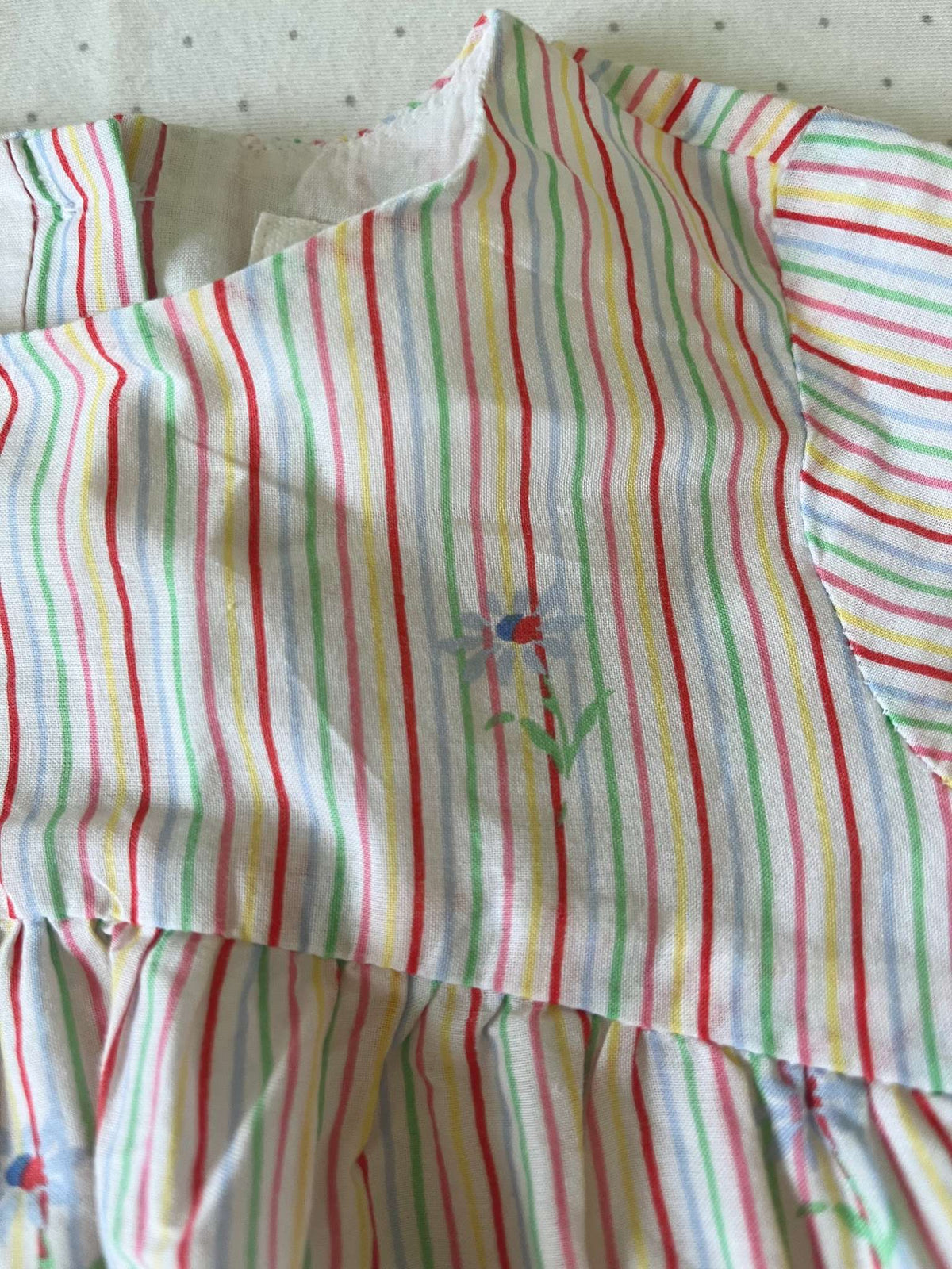 Baby Gap Mulitcolour stripe and floral dress with lining - 3-6 months, Kids 6 Month (3-6M)