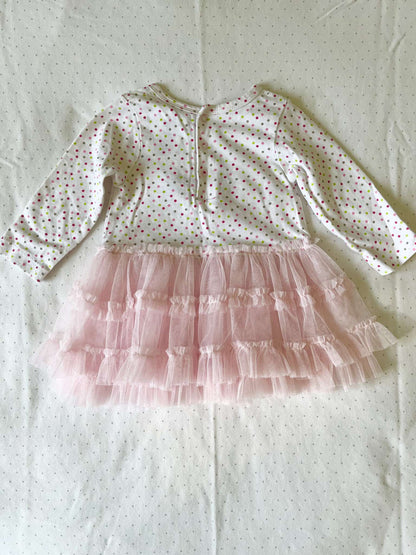 Pink Tutu Elephant & Owl Design Dress - Baby Girl 3-6 months, Kids 6 Month (3-6M)