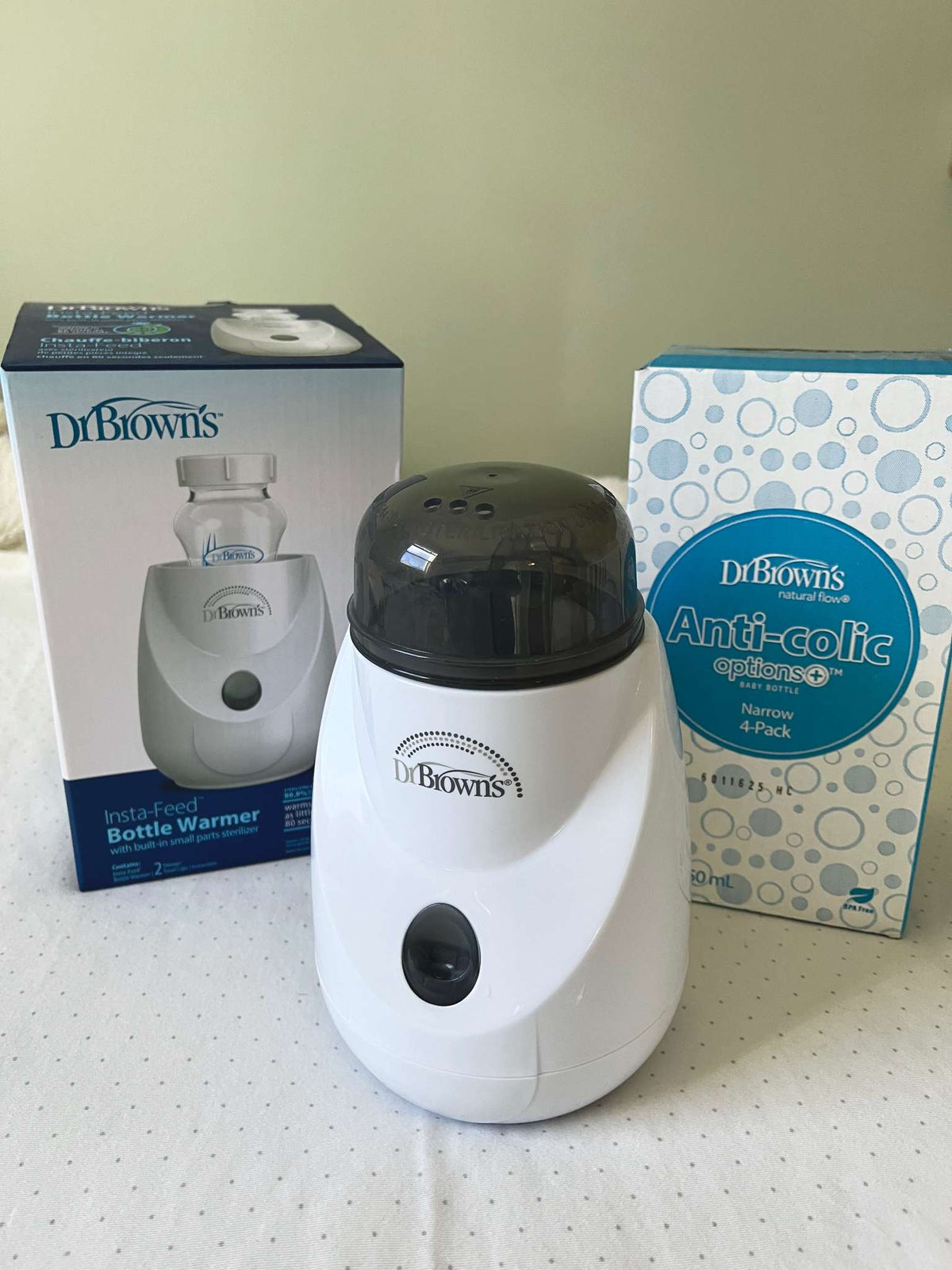 Dr. Brown's Bottle Warmer Set with Brand New Anti-Colic Bottles