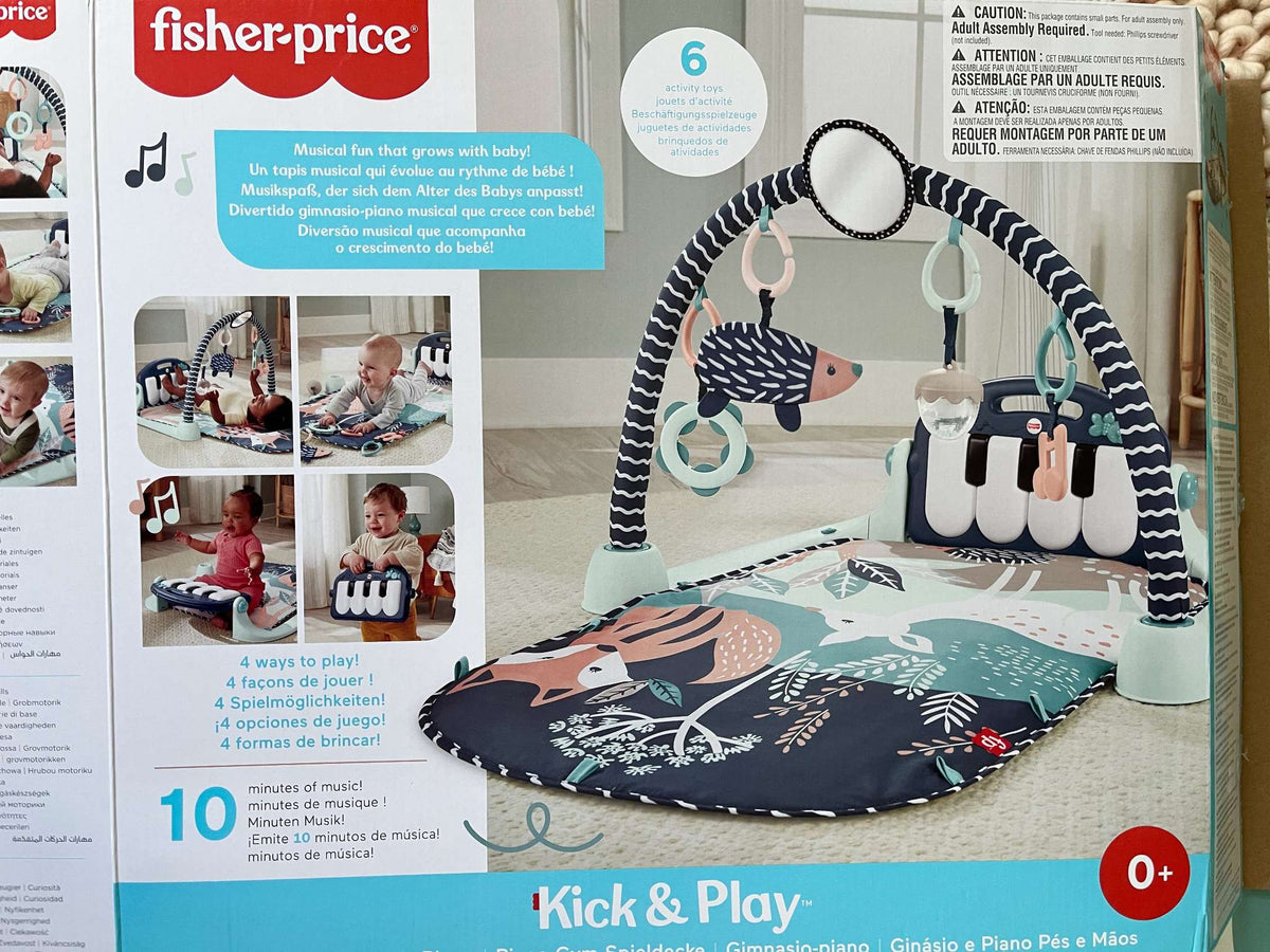 Fisher-Price Kick and Play Piano Navy Fawn MSRP $69.97 Box Included