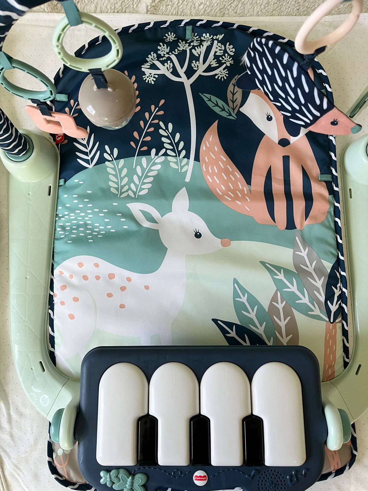 Fisher-Price Kick and Play Piano Navy Fawn MSRP $69.97 Box Included