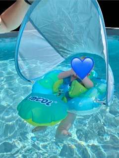 Laycol Baby Pool Float with UPF50+ Sun Canopy