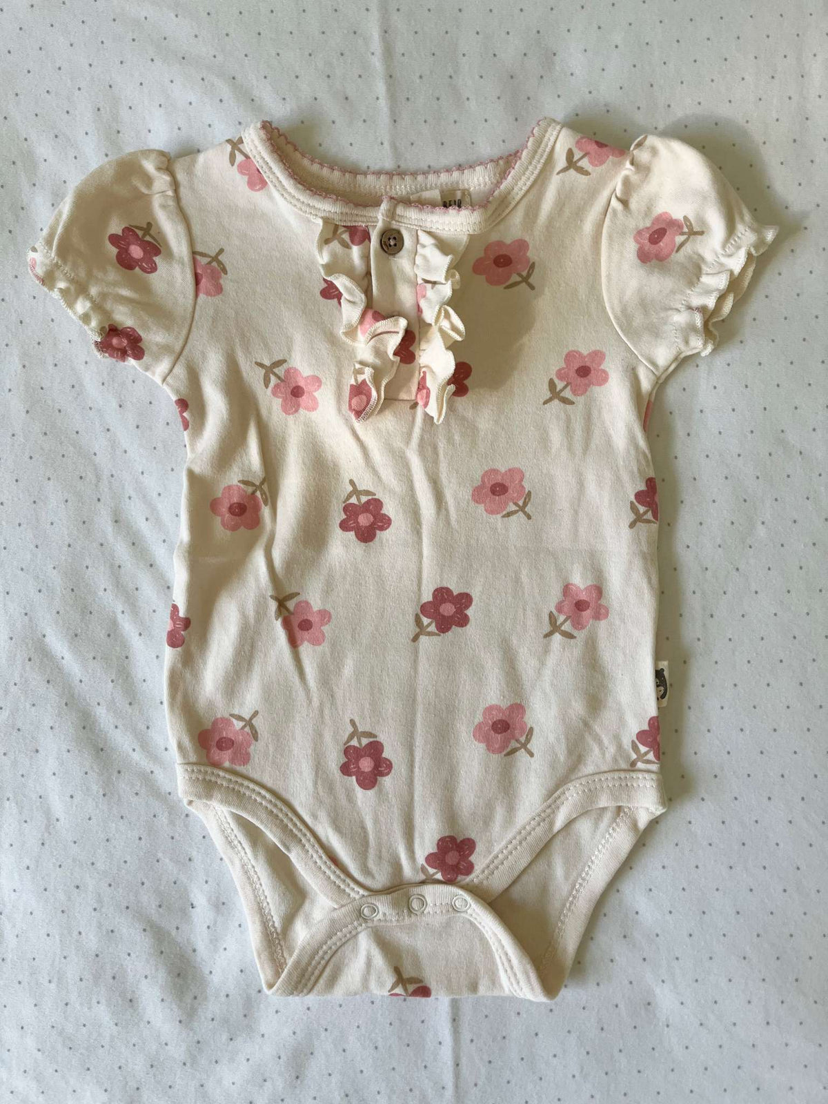 Rabbit + Bear Organic Two Piece Outfit with matching headband - Baby Girl 6-9 months, Kids 9 Month (6-9M)
