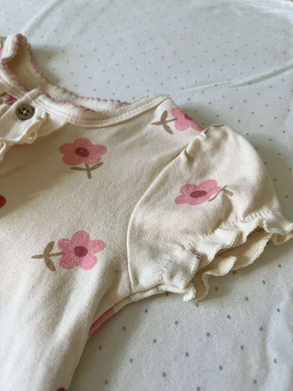 Rabbit + Bear Organic Two Piece Outfit with matching headband - Baby Girl 6-9 months, Kids 9 Month (6-9M)