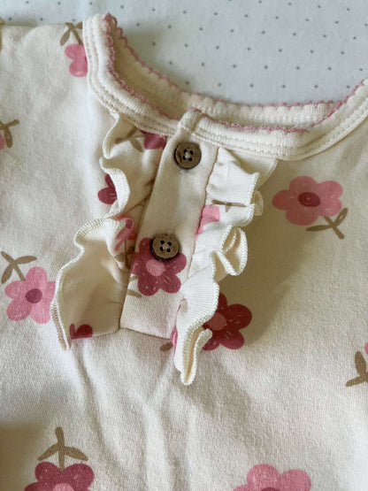 Rabbit + Bear Organic Two Piece Outfit with matching headband - Baby Girl 6-9 months, Kids 9 Month (6-9M)