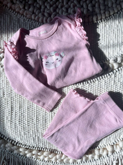 Pekkle Two Piece Pink Happy Planet Outfit - Baby Size 12 months, Kids 12 Month (9-12M)