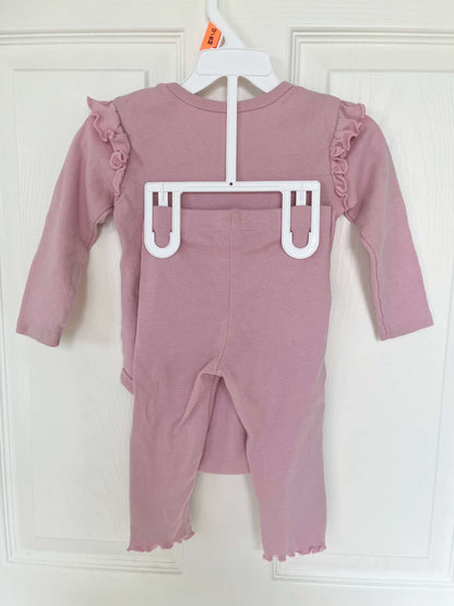 Pekkle Two Piece Pink Happy Planet Outfit - Baby Size 12 months, Kids 12 Month (9-12M)