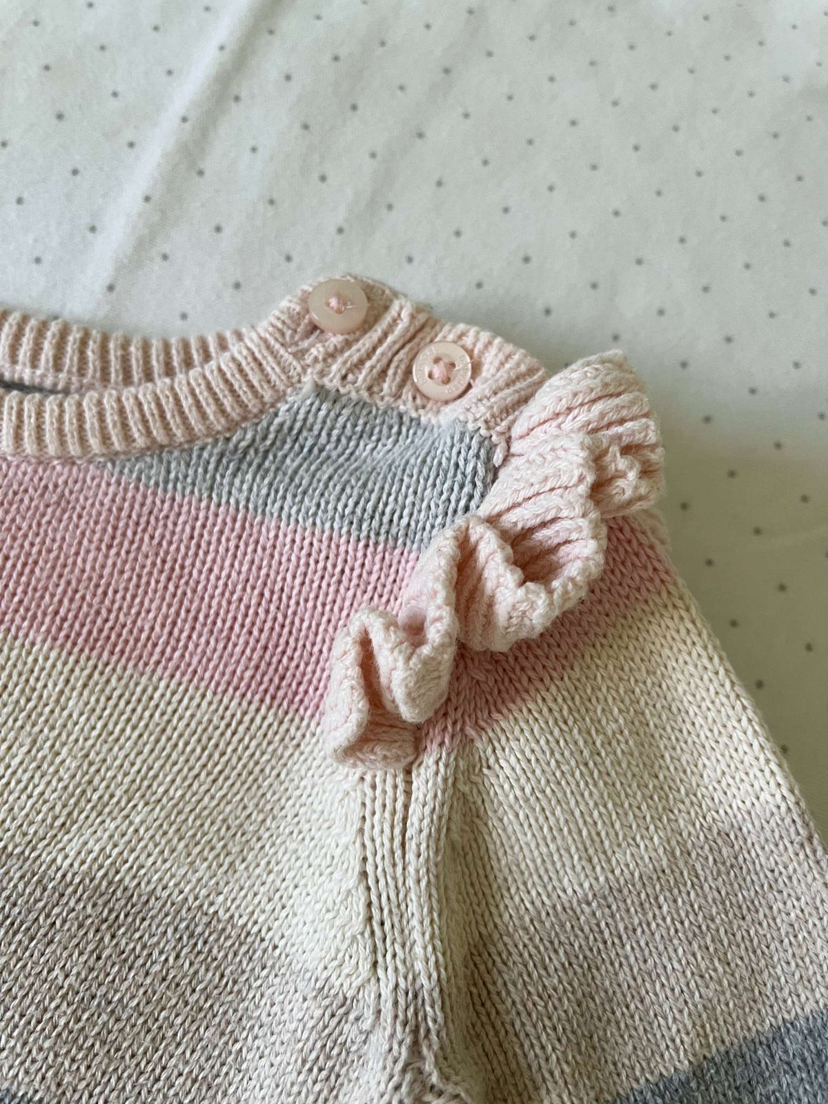 Baby Gap Knit Striped Onesie - Baby Girl 6-12 months, Kids 12 Month (9-12M)