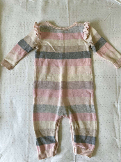 Baby Gap Knit Striped Onesie - Baby Girl 6-12 months, Kids 12 Month (9-12M)
