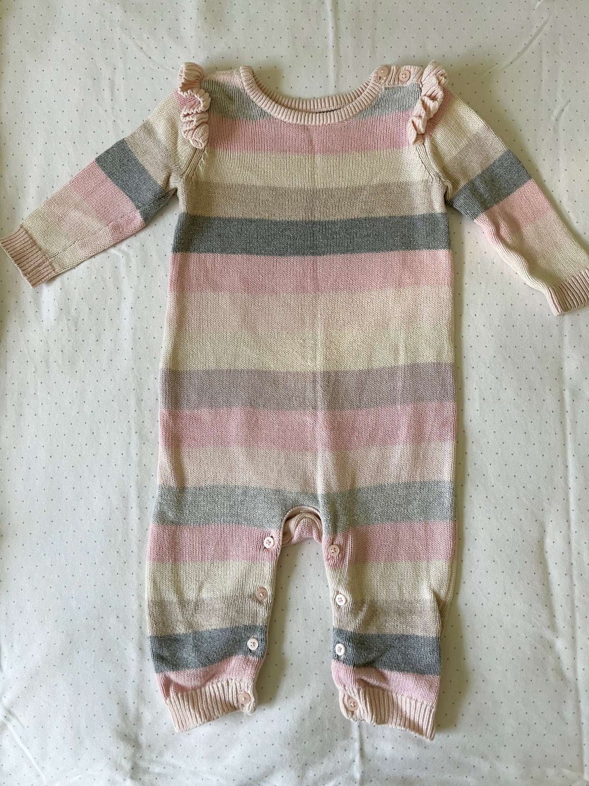 Baby Gap Knit Striped Onesie - Baby Girl 6-12 months, Kids 12 Month (9-12M)