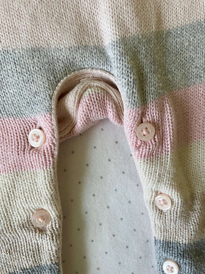 Baby Gap Knit Striped Onesie - Baby Girl 6-12 months, Kids 12 Month (9-12M)