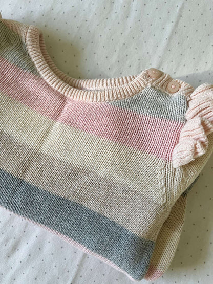 Baby Gap Knit Striped Onesie - Baby Girl 6-12 months, Kids 12 Month (9-12M)