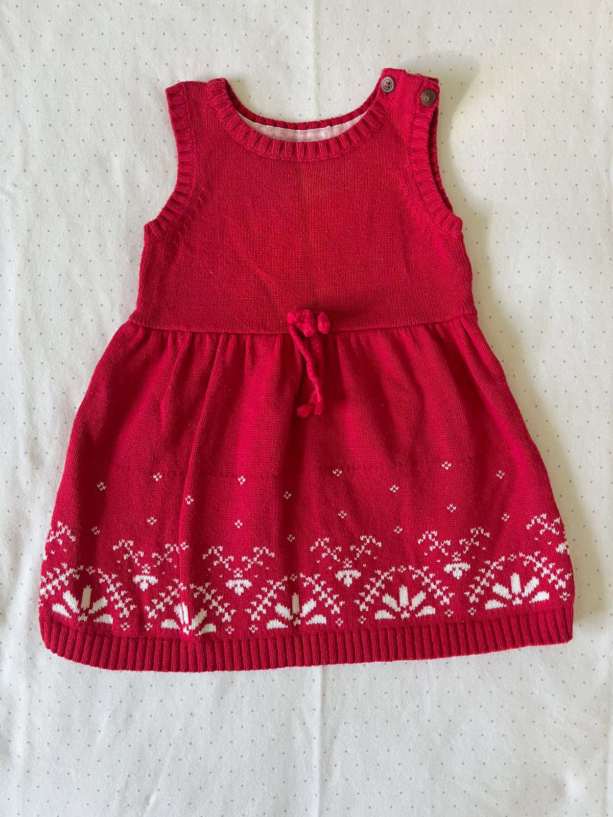 Carter's Red Knit Holiday Dress - Baby Girl 6 months, Kids 6 Month (3-6M)