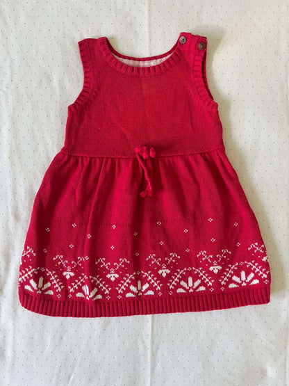 Carter's Red Knit Holiday Dress - Baby Girl 6 months, Kids 6 Month (3-6M)
