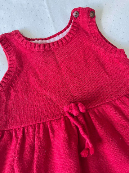 Carter's Red Knit Holiday Dress - Baby Girl 6 months, Kids 6 Month (3-6M)