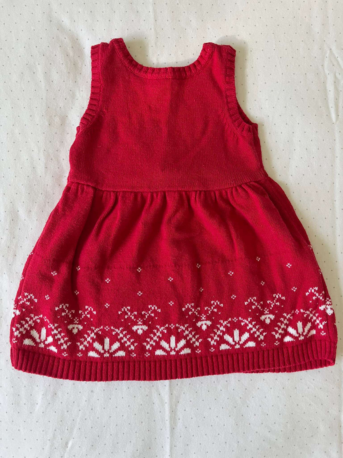 Carter's Red Knit Holiday Dress - Baby Girl 6 months, Kids 6 Month (3-6M)