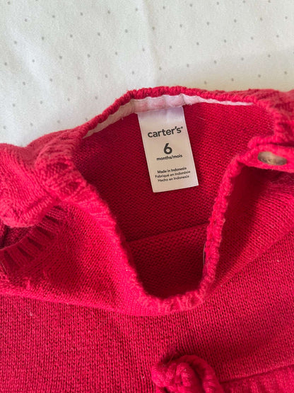 Carter's Red Knit Holiday Dress - Baby Girl 6 months, Kids 6 Month (3-6M)