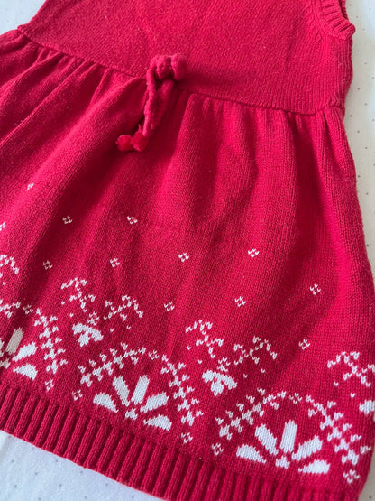 Carter's Red Knit Holiday Dress - Baby Girl 6 months, Kids 6 Month (3-6M)