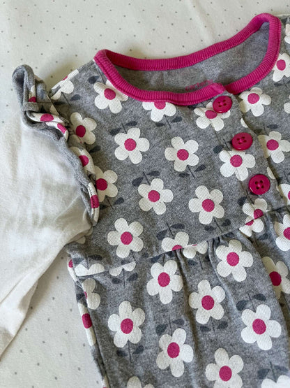 Carter's One Piece Floral Jumper with Pockets - Baby Girl 12 months, Kids 12 Month (9-12M)