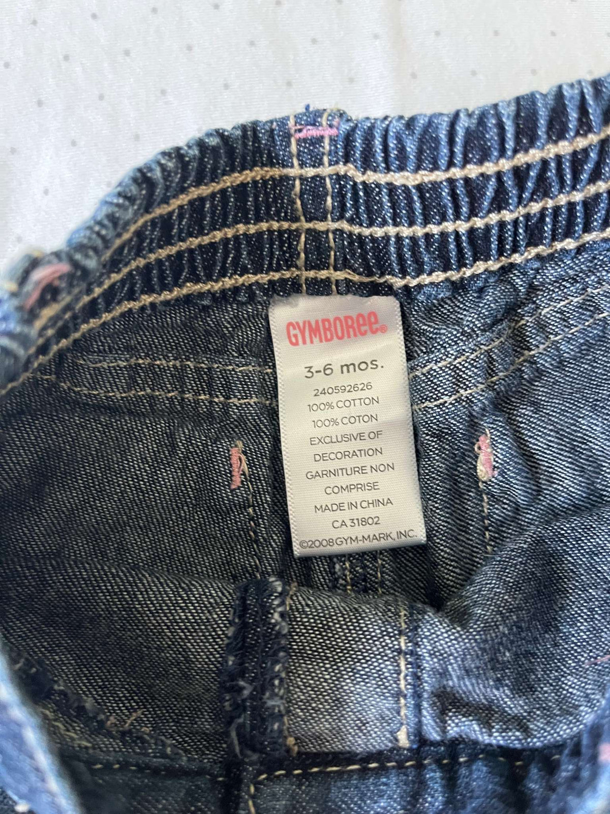 Gymboree Floral Embroidered Jeans - Baby Girl 3-6 months, Kids 6 Month (3-6M)