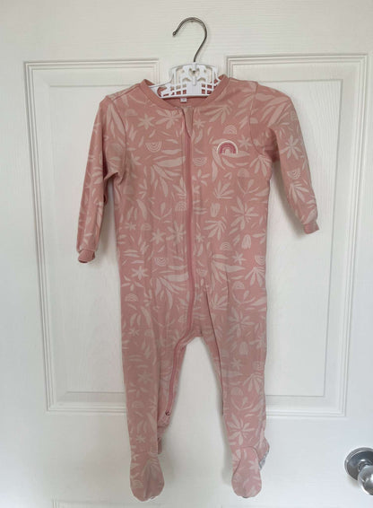 Pekkle Pink Rainbow Onesie Pajamas - Baby Girl 12 months, Kids 12 Month (9-12M)