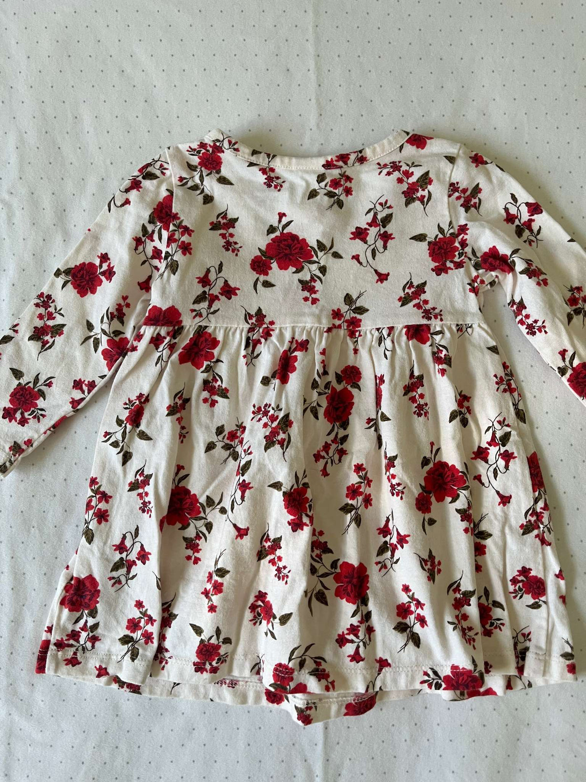 Old Navy Red Floral Holiday Dress - Baby Girl 6-12 months, Kids 12 Month (9-12M)