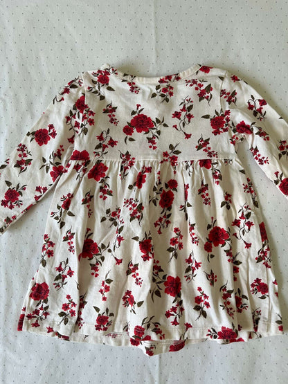 Old Navy Red Floral Holiday Dress - Baby Girl 6-12 months, Kids 12 Month (9-12M)