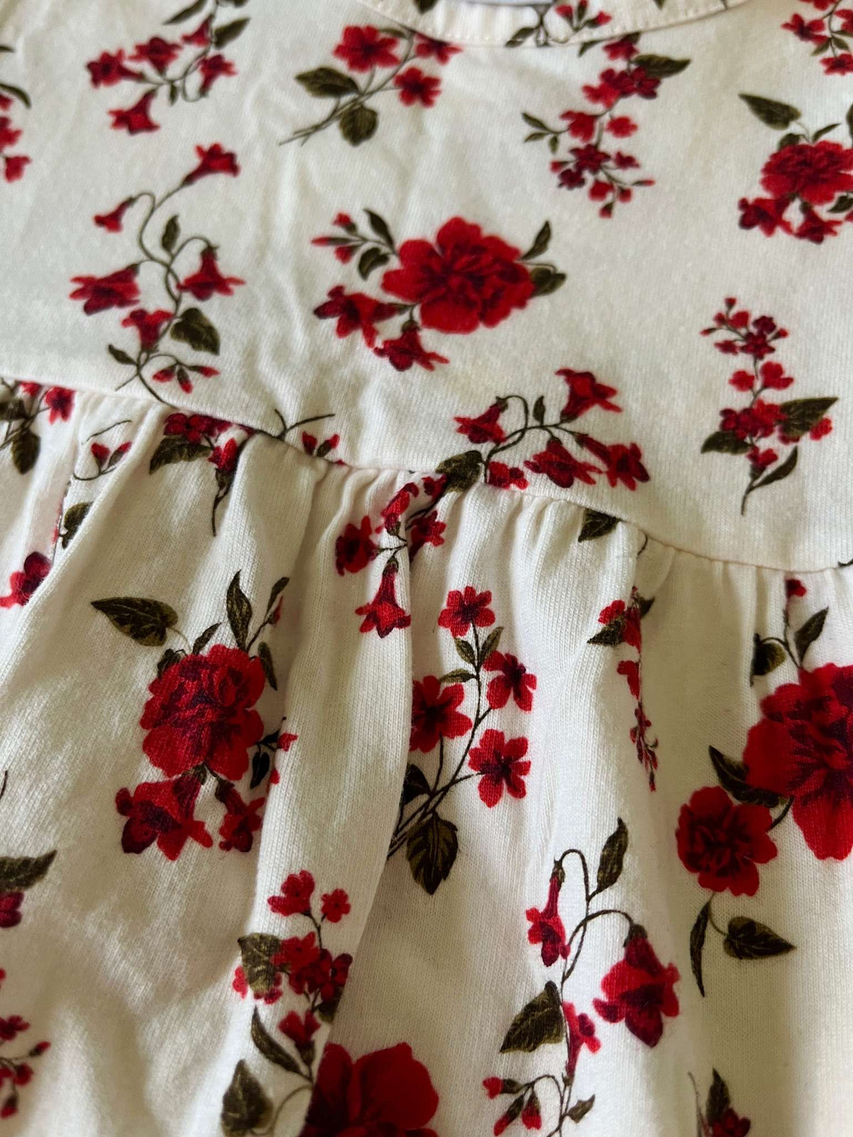Old Navy Red Floral Holiday Dress - Baby Girl 6-12 months, Kids 12 Month (9-12M)