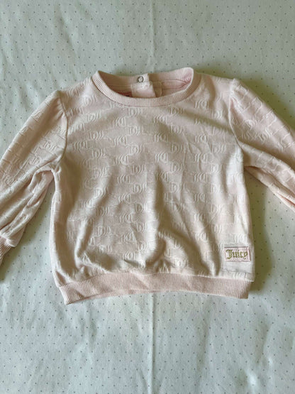 Juicy Couture Two Piece Velour Pink Sweatsuit - Baby Girl 6-9 months, Kids 9 Month (6-9M)