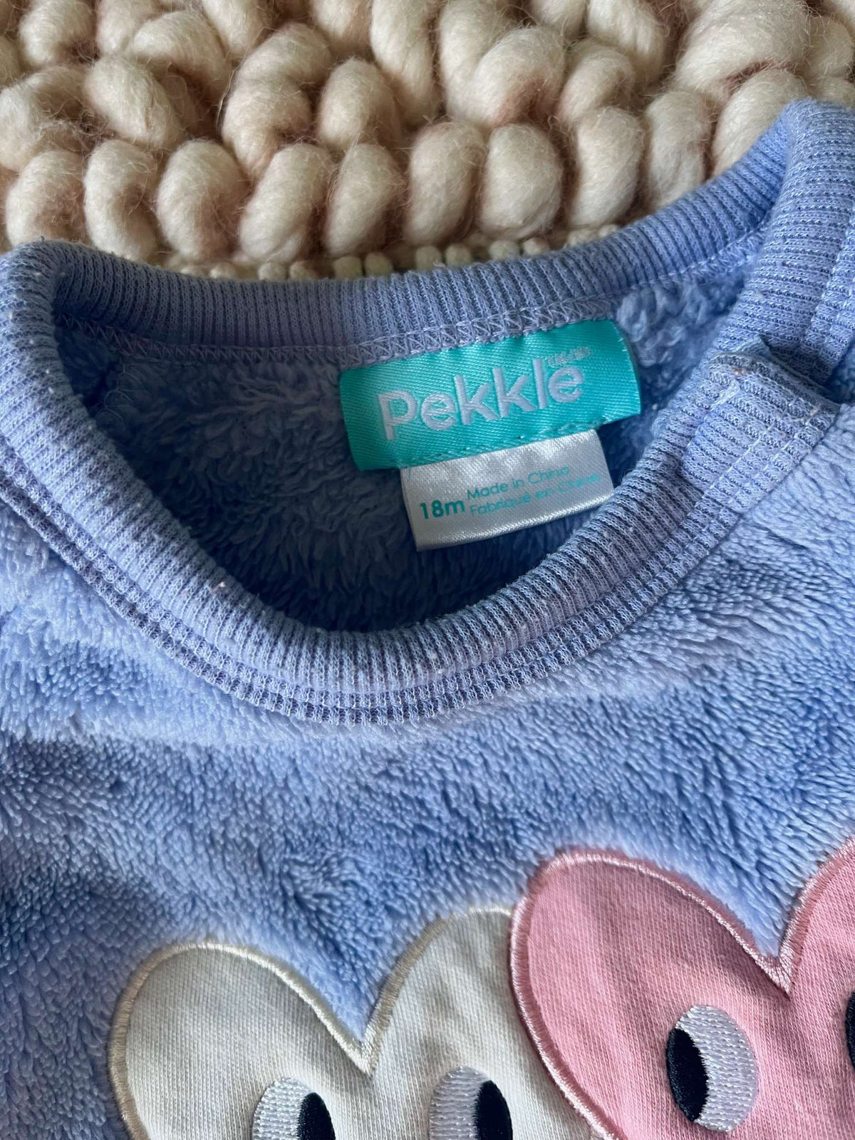 Pekkle Fuzzy Heart Sweater - Baby Girl 18 months, Kids 18 Month (12-18M)