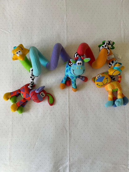 Multicolour Animal Spiral Stroller Toy