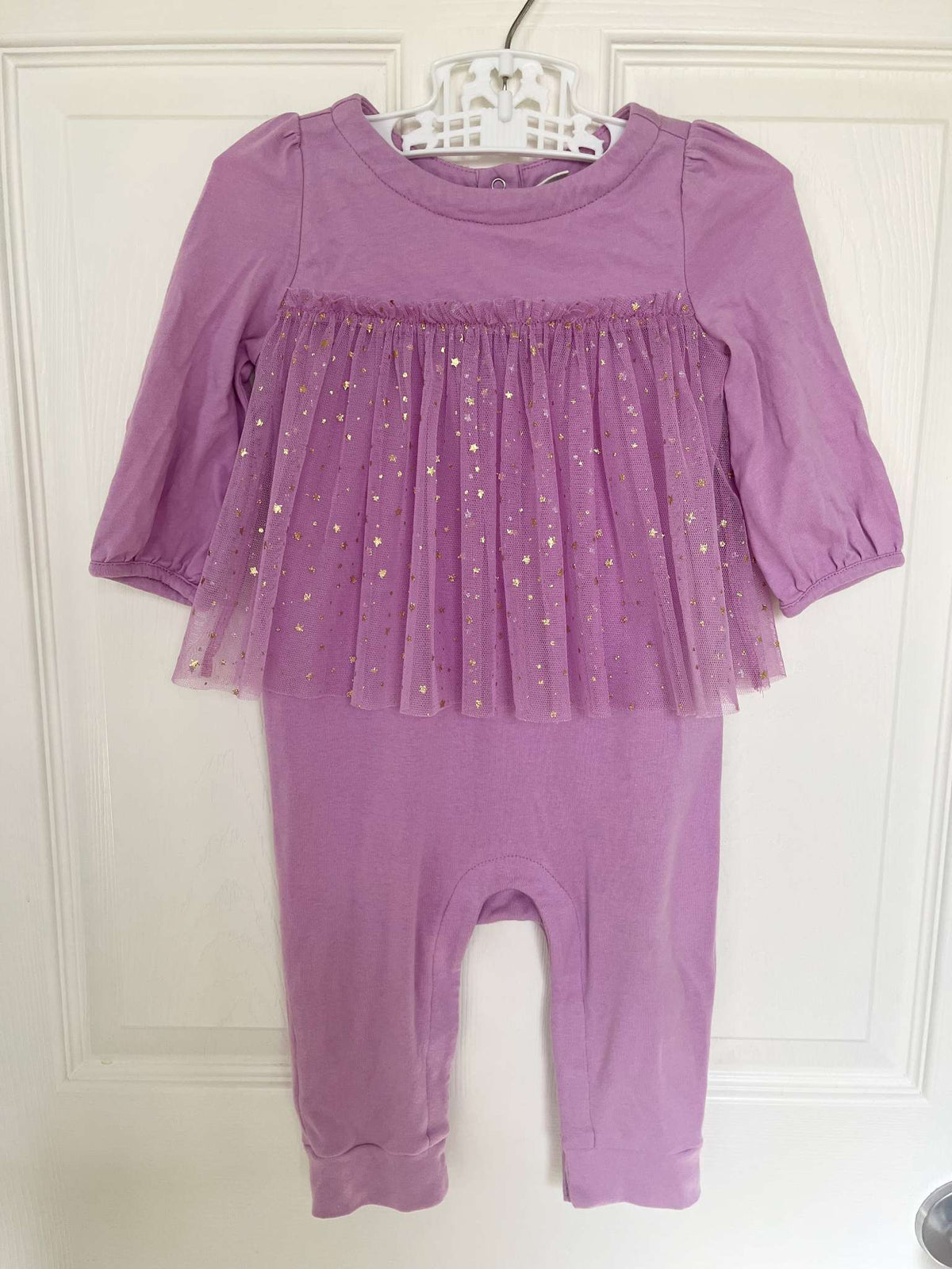 Baby Gap Purple Sparkle Tulle Skirt Onesie - Baby Girl 6-12 months, Kids 12 Month (9-12M)