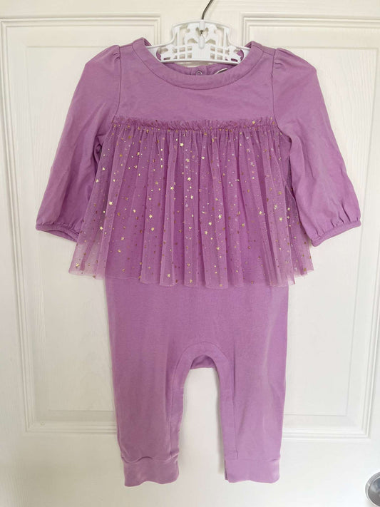 Baby Gap Purple Sparkle Tulle Skirt Onesie - Baby Girl 6-12 months, Kids 12 Month (9-12M)