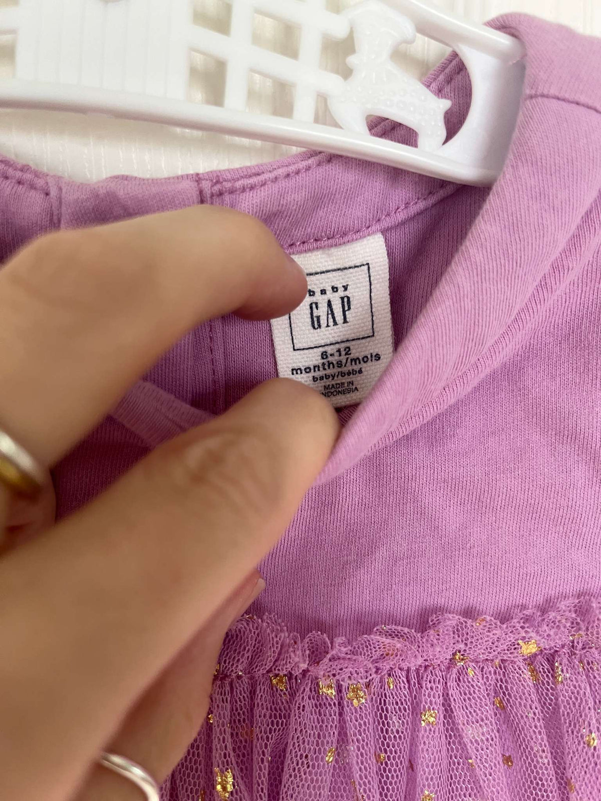 Baby Gap Purple Sparkle Tulle Skirt Onesie - Baby Girl 6-12 months, Kids 12 Month (9-12M)