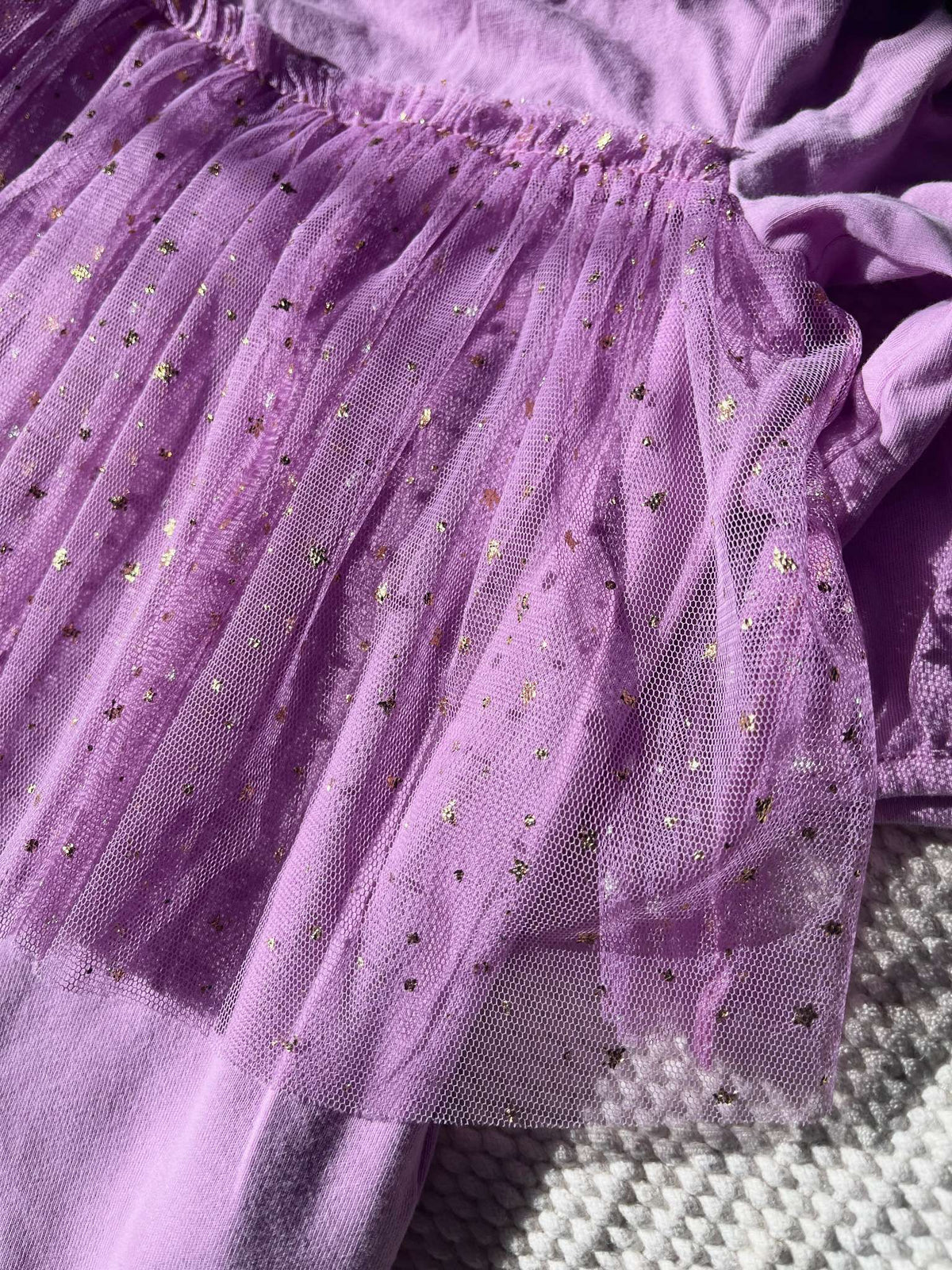Baby Gap Purple Sparkle Tulle Skirt Onesie - Baby Girl 6-12 months, Kids 12 Month (9-12M)