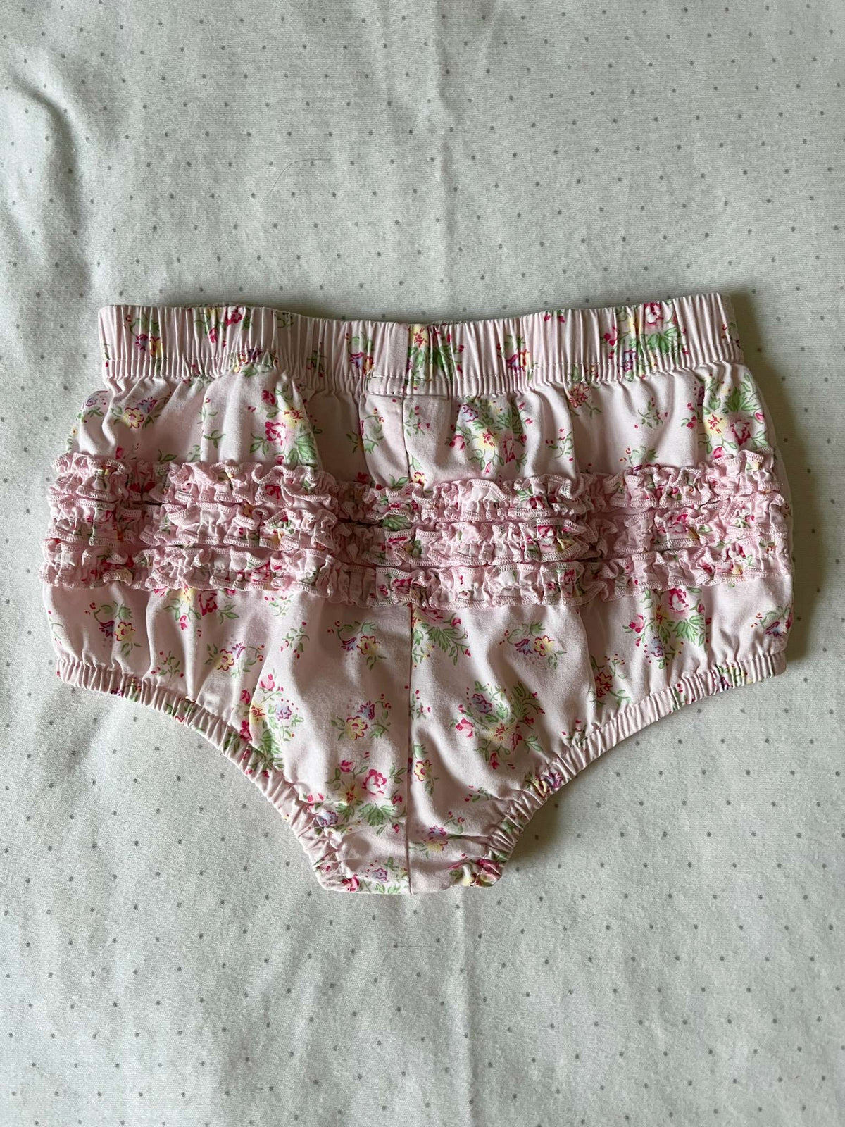 First Impressions Pink Ruffle Collared Floral Print Dress with Matching Bloomers - Baby Girl 6-9 months, Kids 9 Month (6-9M)