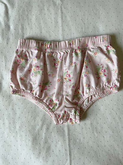 First Impressions Pink Ruffle Collared Floral Print Dress with Matching Bloomers - Baby Girl 6-9 months, Kids 9 Month (6-9M)