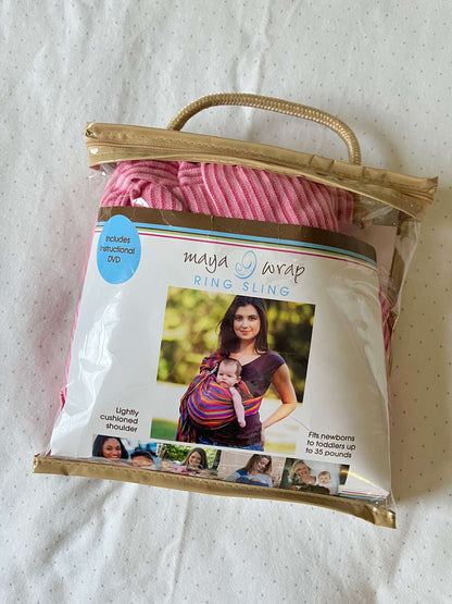 Maya Wrap Ring Sling in Pink Stripe MSRP $95