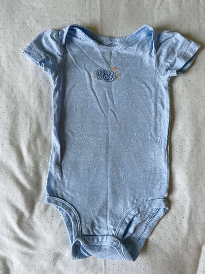 Carter's Embroidered Blue Onesie - 12 months, Kids 12 Month (9-12M)