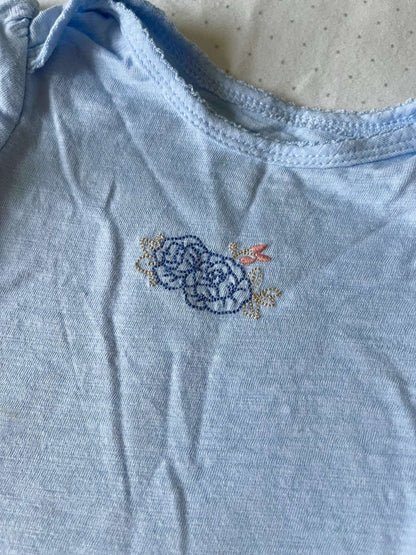 Carter's Embroidered Blue Onesie - 12 months, Kids 12 Month (9-12M)