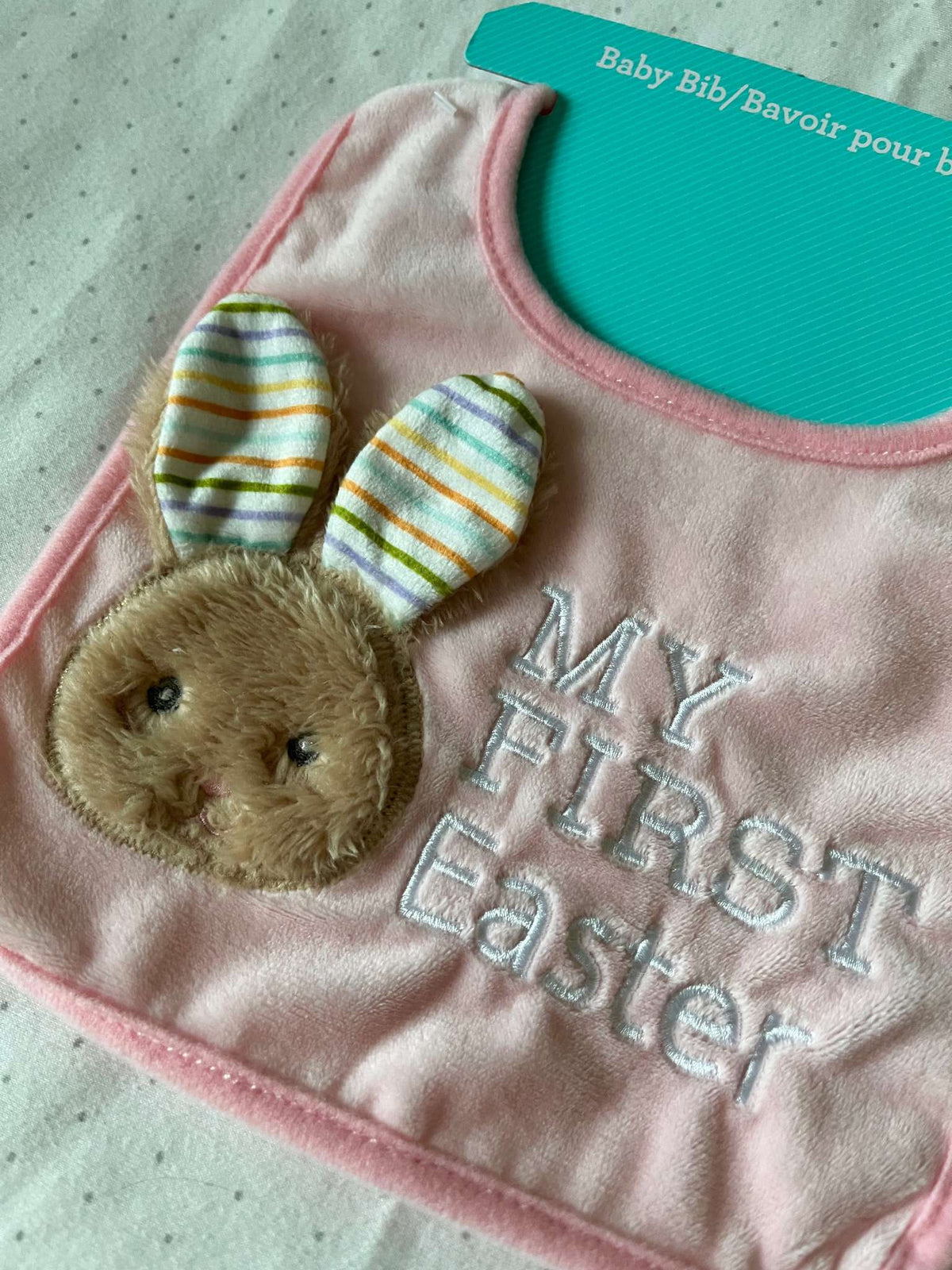 My First Easter Bunny Baby Bib