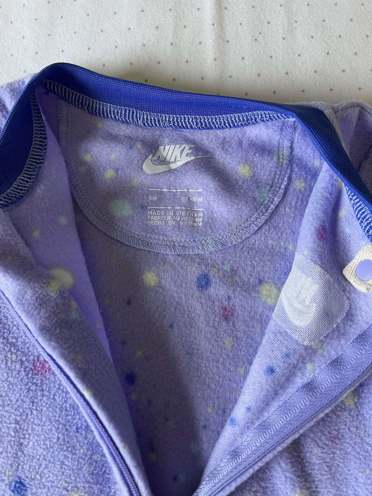 Nike Cozy Fleece Onesie with Zipper - 6 months, Kids 6 Month (3-6M)