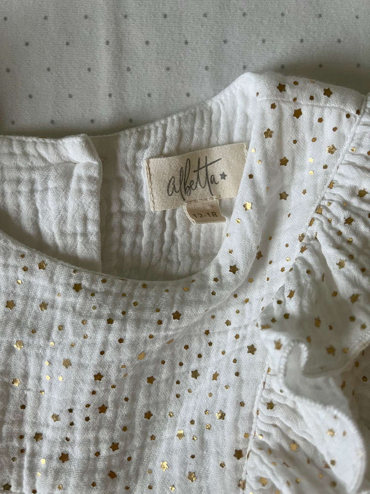 Albetta Sparkly Star Ruffled Romper - Baby Girl 12-18 months NWOT, Kids 18 Month (12-18M)