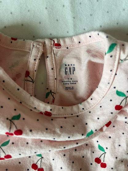 Baby Gap Pink Cherry Tee - Baby Girl 3-6 months, Kids 6 Month (3-6M)